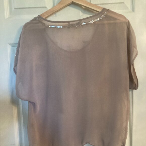 RW&Co. Sheer Beaded Top - NWOT - Picture 6 of 7